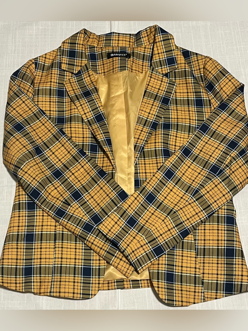 Allegra K Plaid Suit Blazer